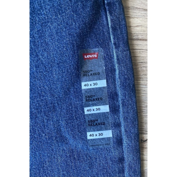 NEW Mens Levi's Dark Denim Relaxed Fit Boot Cut Blue Jeans Size 40x30 NWT - Picture 5 of 7